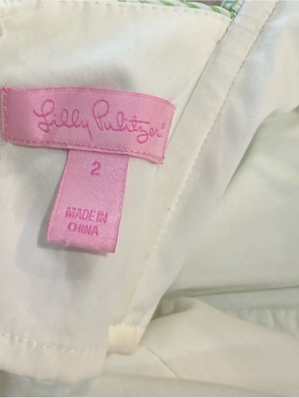 Lilly Pulitzer Richelle Dress Size 2 Green White Seersucker Strapless Preppy - Picture 10 of 12